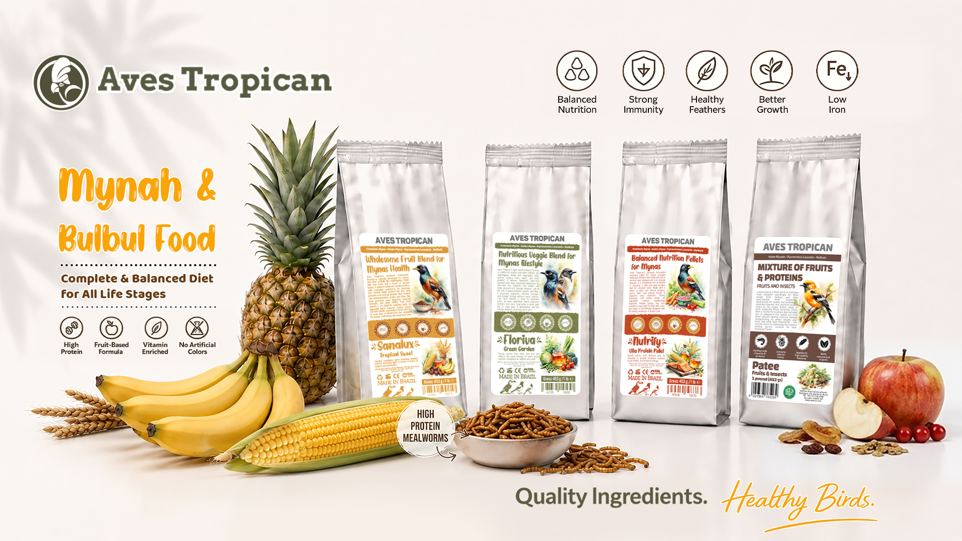 Aves Tropican - Mynah & Bulbul Food